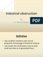 Intestinal Obstruction: By: Dr. Wasfi M Salayta