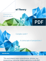 The Integral Theory: Presented By: AOUZAL Ayoub