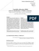 El Modelo Educativo 2016. Entre La Simulación y El Falso Consenso. Autor: Jordi Abellán Fernández