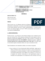 Fallo de La Primera Sala Civil de La Corte Superior de Lima Que Anuló en Parte Enfoque de Igualdad de Género en El Currículo Escolar