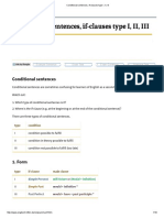 Conditional Sentences, If-Clauses Type I, II, III