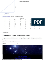 Calendario Lunar 2017 (Mongolia)