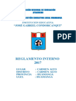 REGLAMENTO INTERNO 2017 Ie Jose Gabriel Condorcanqui