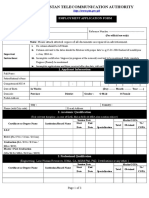 Pakistan Telecommunication Authority: Employment Application Form