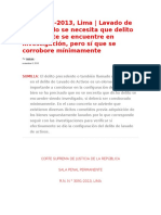 No Se Necesita Delito Precedende Demostrado - EJECUTORIA SUPREMA 2016