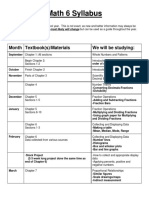 Math 6 Syllabus