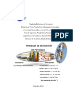 Trabajo de Procesos de Refinación de Petróleo