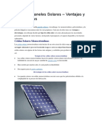 Tipos de Paneles Solares