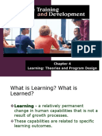 Learning: Theories and Program Design