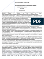 Postulación Del Proceso en La Nueva Ley Procesal Del Trabajo