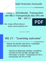 Transacções em ME e Transposição Das DFs em ME - IAS 21