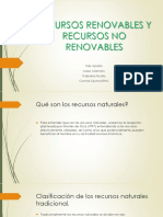 Recursos Renovables y Recursos No Renovables