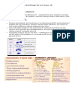 What Are The Biochemical and Structural Changes That Occur in Cancer Cell