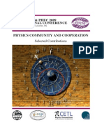 Physics Community and Cooperation: Selected Contributions From The GIREP-EPEC and PHEC 2009 International Conference