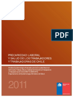 Precariedad Laboral y Salud de Los Trabajadores y Trabajadores en Chile