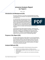 Performance Analysis Report For Team 3: Introduction and Background (CD)