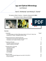 Mineralogy and Optical Mineralogy: Lab Manual Compiled by Brittani D. Mcnamee and Mickey E. Gunter