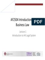 1 - Introduction To HK Legal System