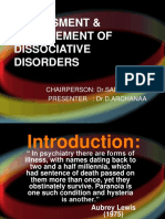 Assessment & Management of Dissociative Disorders: Chairperson: DR - Safeekh A.T. Presenter: Dr.D.Archanaa