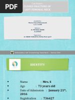 Closed Fracture of Left Femoral Neck: Case Report