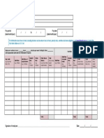 Farm Timesheet Template