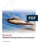 Bonanza G36 Specification and Description E-4063 Thru E-4080