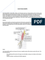 Lateral Epicondylitis - Tennis Ellbow Handout