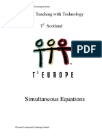 Simultaneous Equations: Teachers Teaching With Technology T Scotland