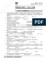 Neet - Combined Test - 1 (P, C, B) - 30.07.2017