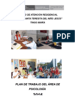 Plan de Trabajo Area de Psicología 