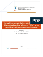 La Aplicación de La Ley de Pensiones Alimentarias A Los Pueblos Indígenas en Costa Rica