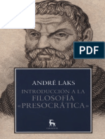 Laks, Andre - Introduccion A La Filosofia Presocratica - Ed - Gredos PDF