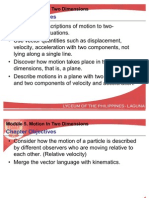 Projectile, Uniform Circular Motion, Relative Velocity