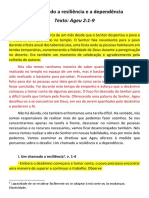 Um Chamado A Resiliência e A Dependência