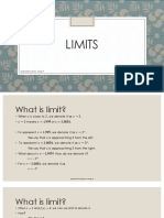 Limits: Prepared by Janice Wong SF