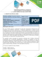 Syllabus Del Curso Política Agraria y Ambiental