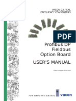 Profibus DP Fieldbus Option Board User'S Manual: Vacon CX / CXL Frequency Converters