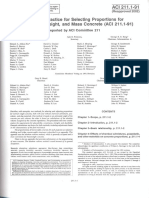 ACI 211.1-91 Standard Practice For Selecting Proportions For Normal, Heavyweight, and Mass Concrete