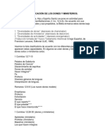 Clasificación de Los Dones y Ministerios