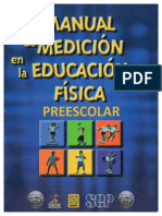 Manual de Medición en La Educación Física PREESCOLAR PDF