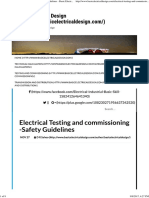 Electrical Testing and Commissioning - Safety Guidelines - Basic Electrical Designs