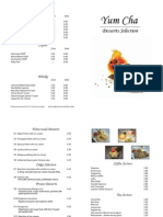 Dessert Menu For Yum Cha