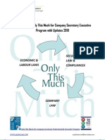 Only This Much For Company Secretary (CS) Executive Programme Book Updates & Amendments To Company, Economic, Labour, Securities Law 2010