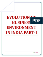 Evolution of Business Evironment in India