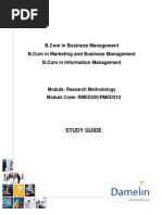 Study Guide - 2017 Research Methodology Excluding BSocScience