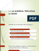 T.1 La Palabra. Estructura y Clases