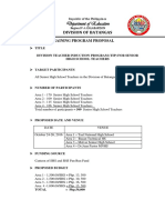 SHS TIP Training Proposal