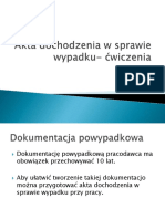 Sporządzenie Protokołu Powypadkowego - Ćwiczenia PDF