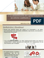 Tema 1 La Administración Del Capital Humano en Entorno Cambiante y Competitivo