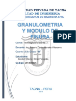 Granulometria y Modulo de Finura